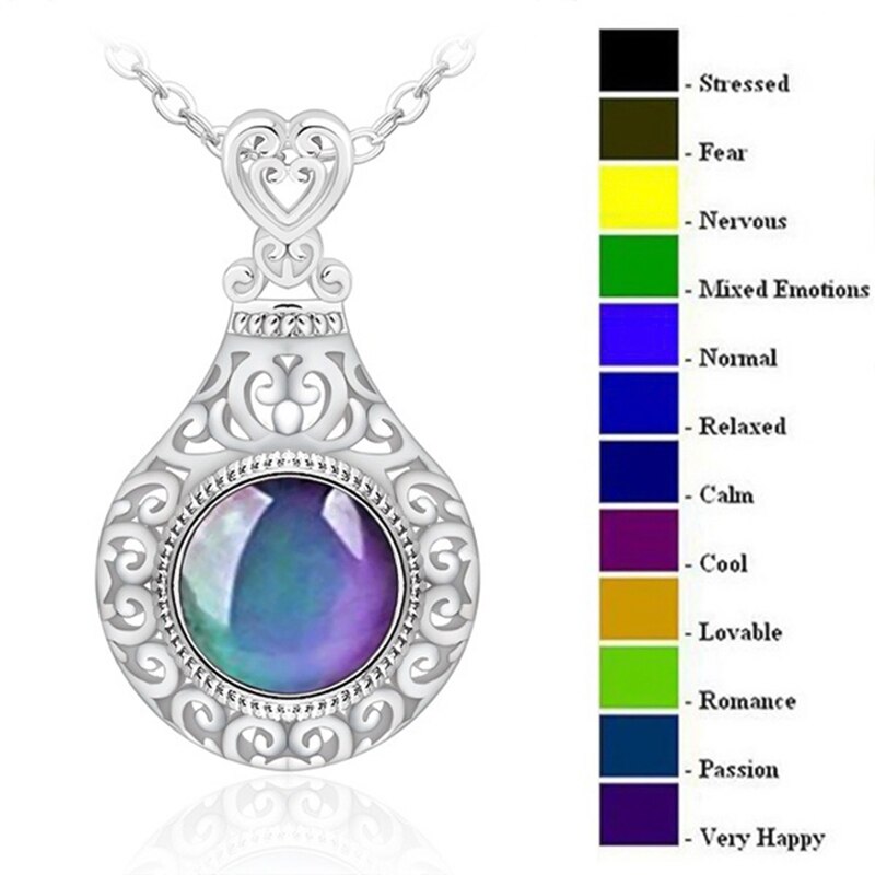Buy 3pcs Temperature Sensing Color Changing Mood Necklace Set Turtle  Butterfly Love Heart Shape Pendant Control Emotion Feeling Romantic  Stainless Steel Chain Jewelry at Amazon.in