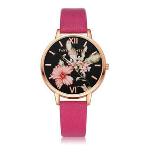 Women Flowers Rose Gold Watch - Chronotik