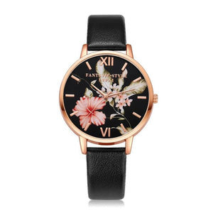 Women Flowers Rose Gold Watch - Chronotik
