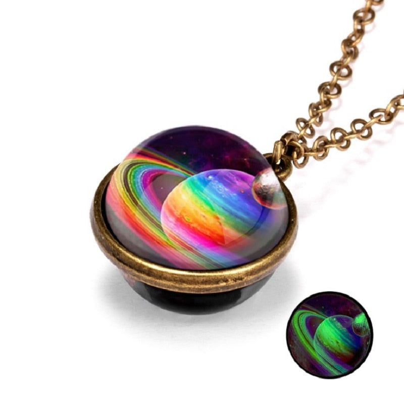 Universe Glass Pendant Necklace - Chronotik