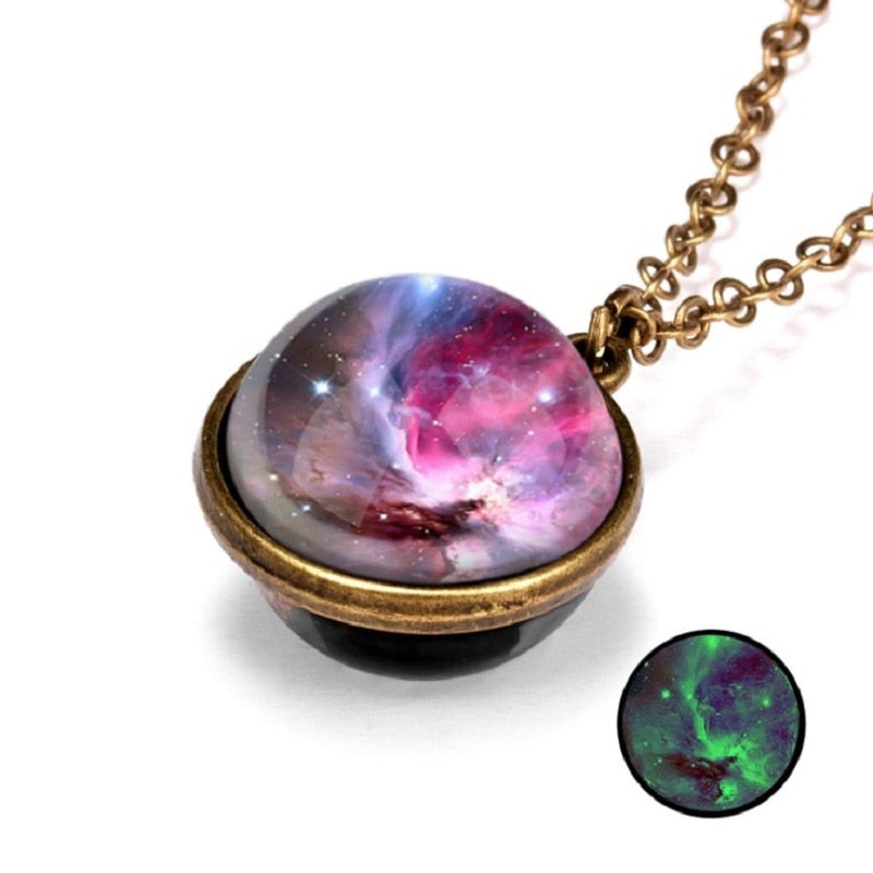 Universe Glass Pendant Necklace - Chronotik