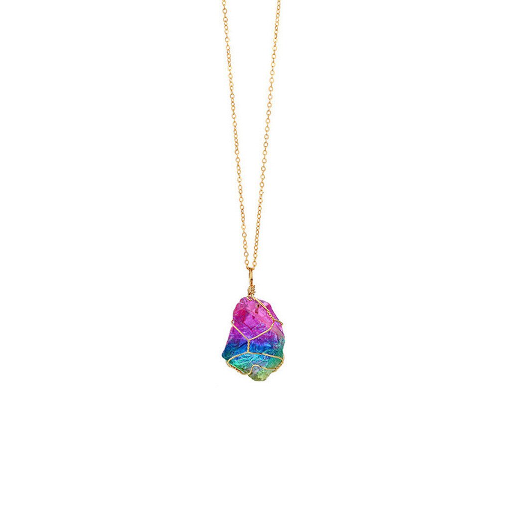 Rainbow Stone Necklace - Chronotik