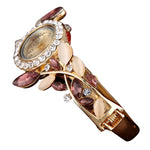 Load image into Gallery viewer, Crystal Leaf Bracelet Watch Women Fresh in your garden of time, this Crystal Leafs Bracelet Watch tells you every chapter of the story without skipping the pages. An array of dangling crystals and very pretty face designed exclusively for women go a long way into making your timetelling experience better than it already is.
