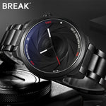 Load image into Gallery viewer, BREAK Photographer Style Watch men This is a watch with a camera lens design that&#39;ll make you want to snap every photo you can! Not only is it a stylish accessory - it&#39;s also a reliable timepiece. The material is rust-resistant so it&#39;s great for your active lifestyle.
