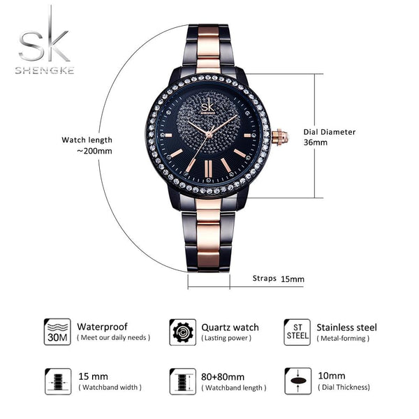 SHENGKE Women Minimalist Watch Ultra Thin Leather India | Ubuy