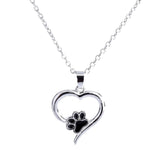 Load image into Gallery viewer, Paw in a Heart Necklace - Chronotik

