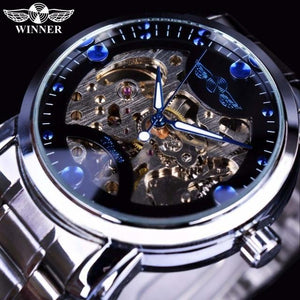 Blue Ocean Skeleton Watch men Featuring a stylish skeleton dial inspired by the depths of the ocean, this watch is a must-have for those with a passion for the sea. The striking blue color gives it a unique look, while the high-tech finish of the dial is characteristic of its historical origins and technical nature.