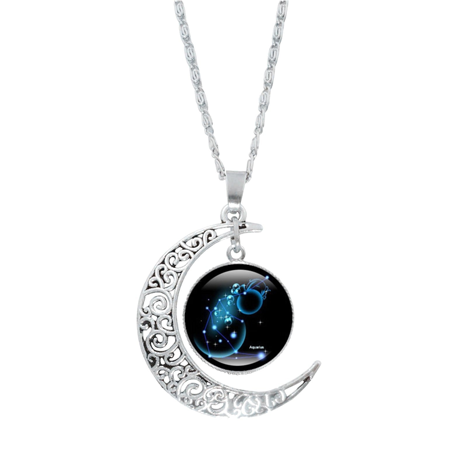 Constellation Zodiac Necklace Necklace, Women See it and you'll know exactly what's in store. Telling you that everything is going smoothly is just not how you roll. You are not an average zodiac sign. And you're a master of any accessory you choose to wear. Because in style, it's all about the little details. Visually stunning and loosely based on the constellation that the stars and planets formed around.