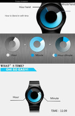 Load image into Gallery viewer, GEEKTHINK Swirl Watch unisex The precision in your life just got a whole lot grander. The GEEKTHINK watch is here to make time a conscious decision, not something that has to do with the time of day or date. Add a little fun and a twist to your day by choosing to display a different spiral on the watch face.
