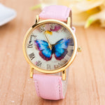 Load image into Gallery viewer, Butterfly Watch butterfly, Women This stylish wrist watch is perfect for your woman who loves a feminine touch of butterfly. Whisked away to a garden full of flowers, she can read time when the sun moves in the sky. When it rains, she will see a rainbow on her wrist. This butterfly loves flowers, plants, animals and everything in nature. She wants to protect nature and help it thrive.
