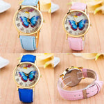 Load image into Gallery viewer, Butterfly Watch butterfly, Women This stylish wrist watch is perfect for your woman who loves a feminine touch of butterfly. Whisked away to a garden full of flowers, she can read time when the sun moves in the sky. When it rains, she will see a rainbow on her wrist. This butterfly loves flowers, plants, animals and everything in nature. She wants to protect nature and help it thrive.
