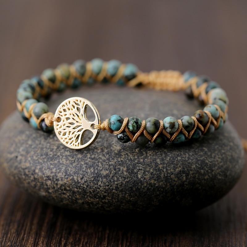 Tree of Life Natural Stone Wrap Bracelet - Chronotik