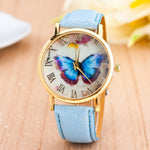 Load image into Gallery viewer, Butterfly Watch butterfly, Women This stylish wrist watch is perfect for your woman who loves a feminine touch of butterfly. Whisked away to a garden full of flowers, she can read time when the sun moves in the sky. When it rains, she will see a rainbow on her wrist. This butterfly loves flowers, plants, animals and everything in nature. She wants to protect nature and help it thrive.
