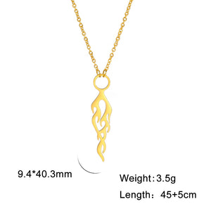 Vintage Flame Pendant Necklace - Chronotik