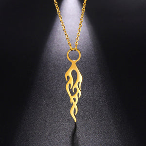 Vintage Flame Pendant Necklace - Chronotik